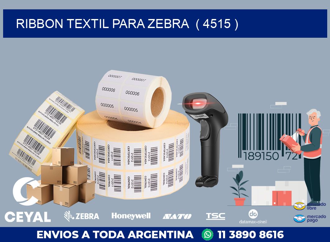 RIBBON TEXTIL PARA ZEBRA  ( 4515 )