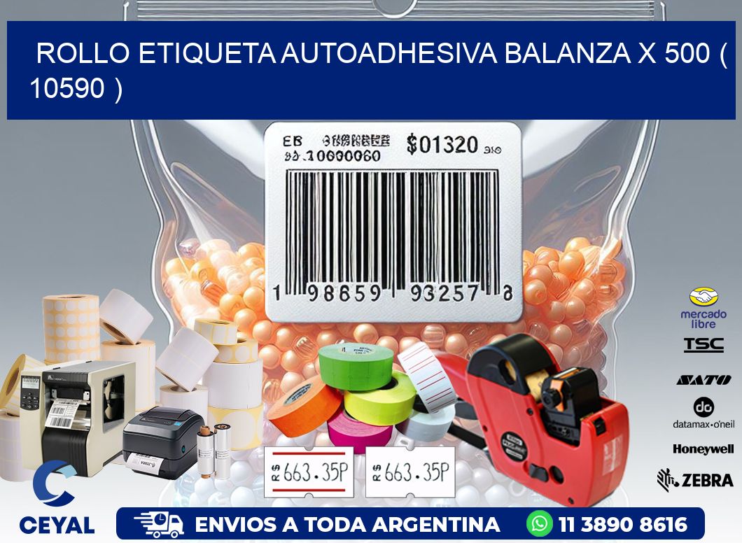 ROLLO ETIQUETA AUTOADHESIVA BALANZA X 500 ( 10590 )