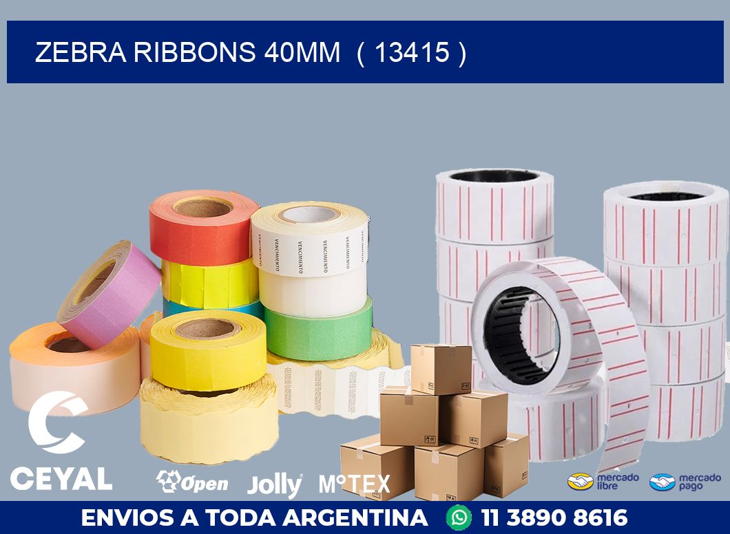 ZEBRA RIBBONS 40MM  ( 13415 )