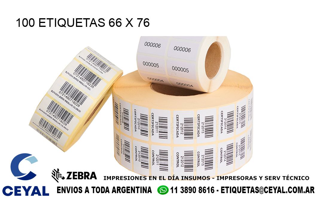 100 ETIQUETAS 66 x 76