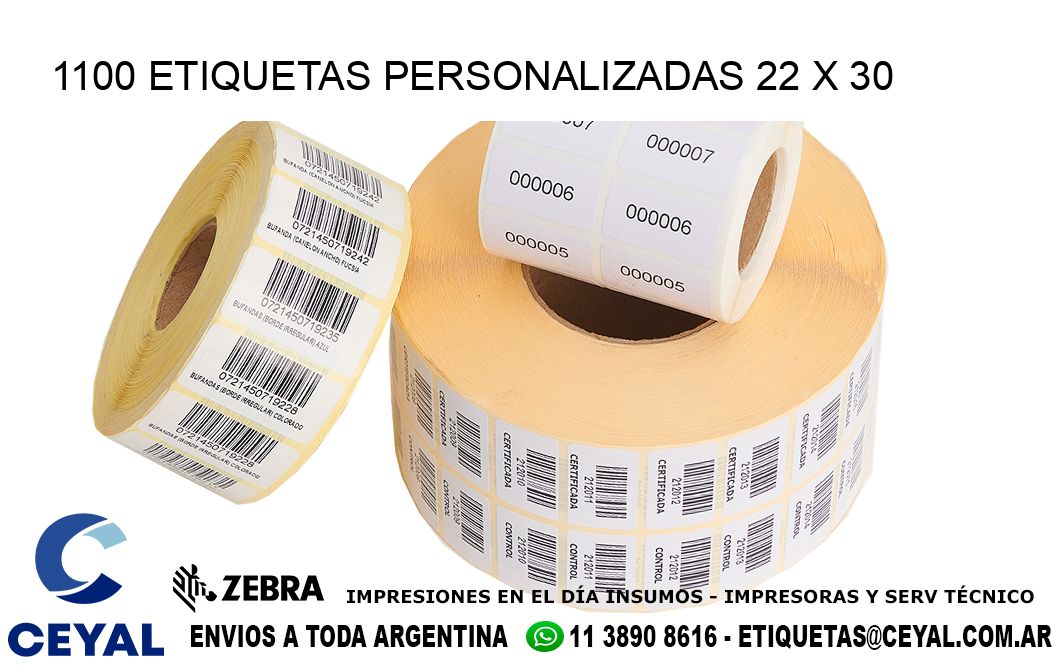 1100 ETIQUETAS PERSONALIZADAS 22 x 30