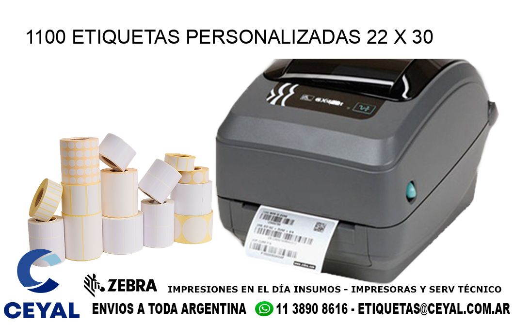 1100 ETIQUETAS PERSONALIZADAS 22 x 30