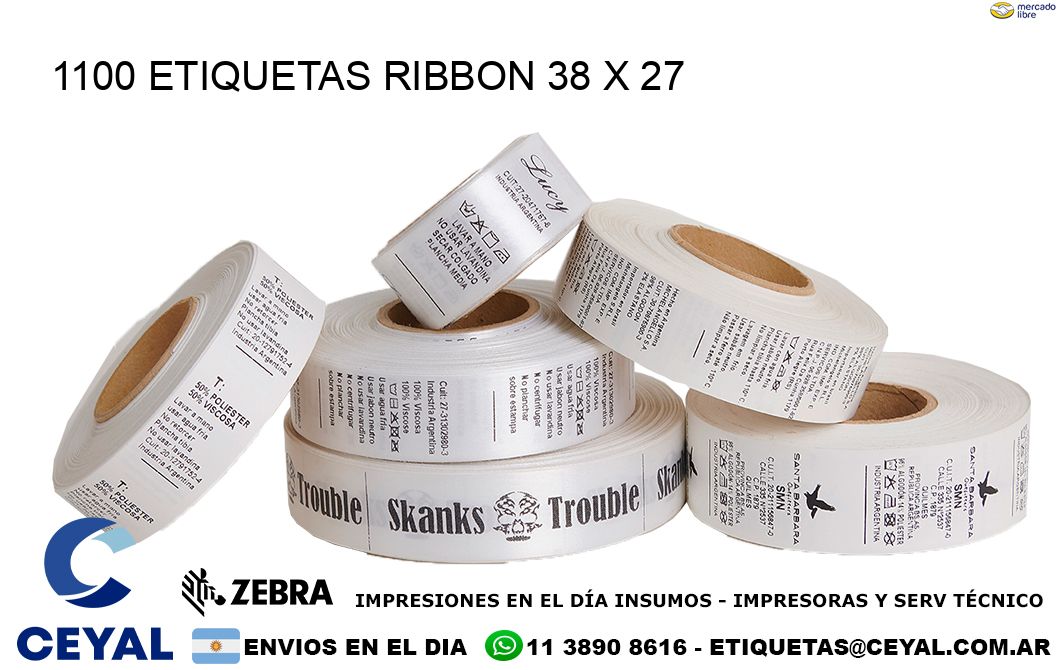 1100 ETIQUETAS RIBBON 38 x 27