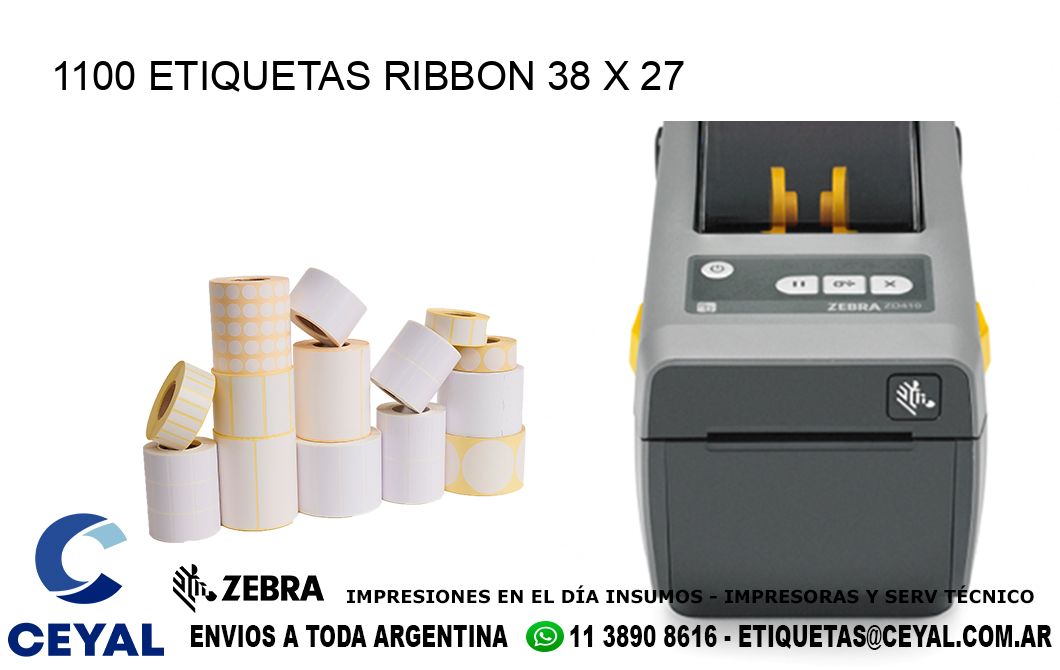 1100 ETIQUETAS RIBBON 38 x 27