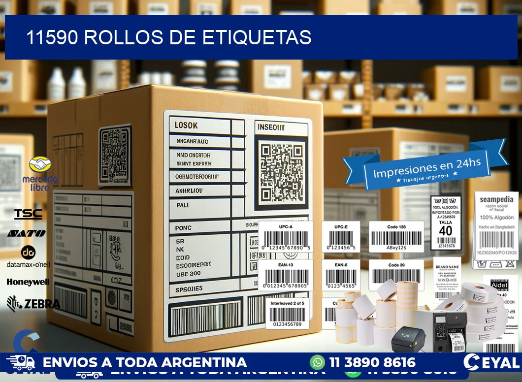 11590 ROLLOS DE ETIQUETAS