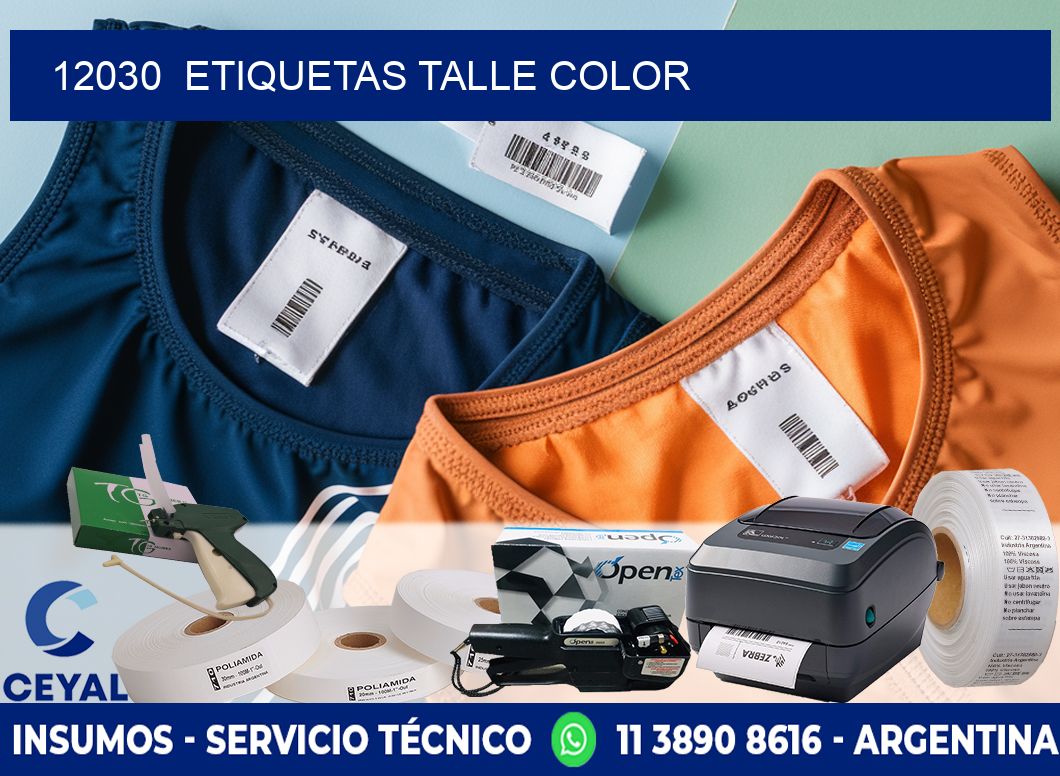 12030  ETIQUETAS TALLE COLOR