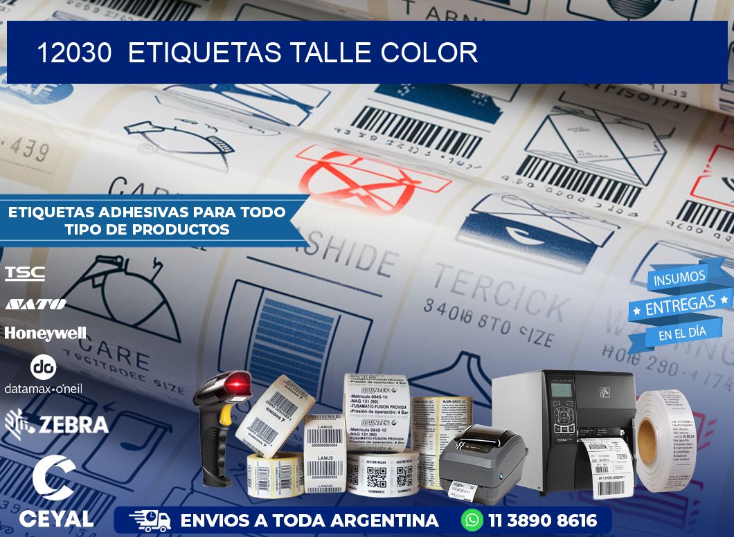 12030  ETIQUETAS TALLE COLOR