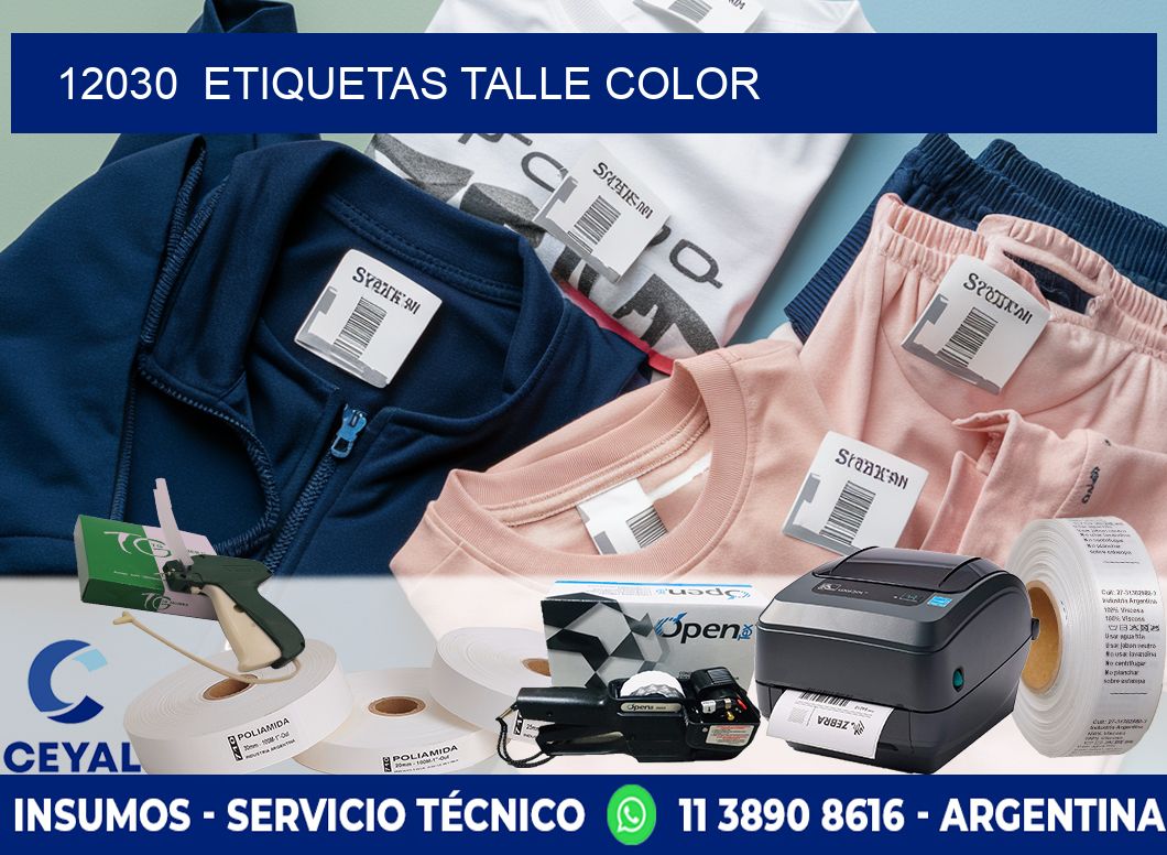 12030  ETIQUETAS TALLE COLOR