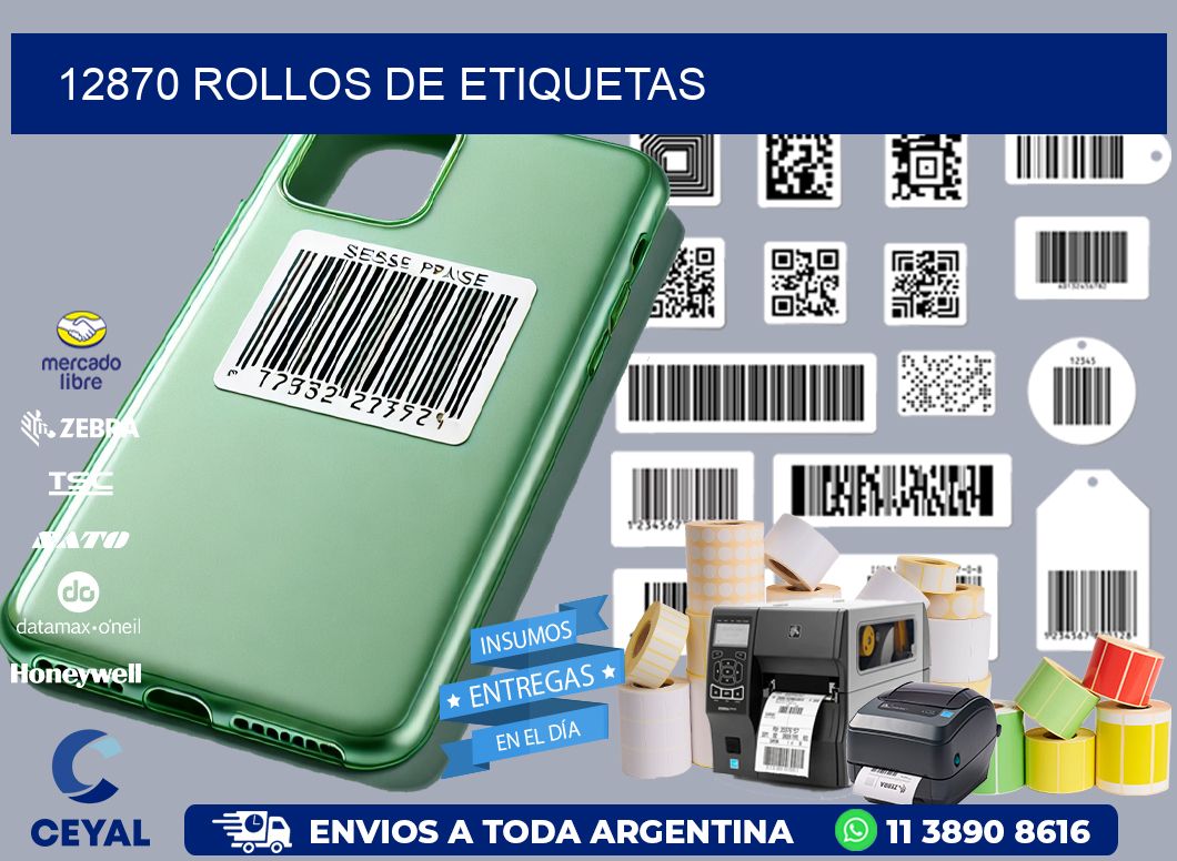 12870 ROLLOS DE ETIQUETAS