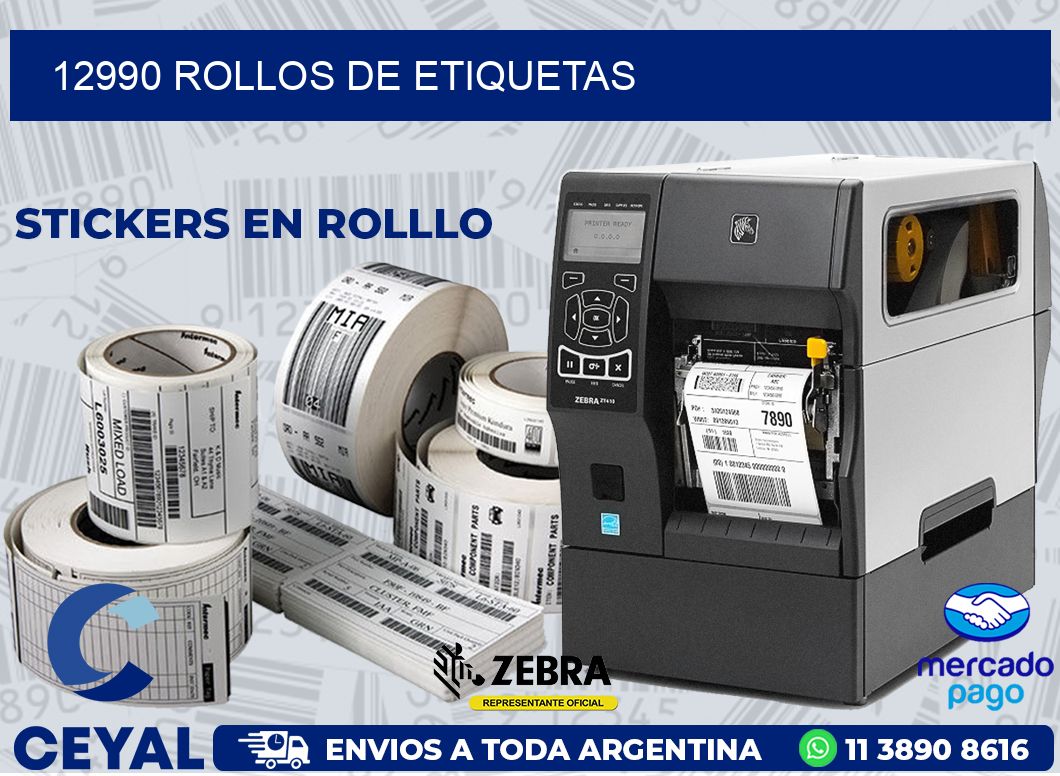 12990 ROLLOS DE ETIQUETAS