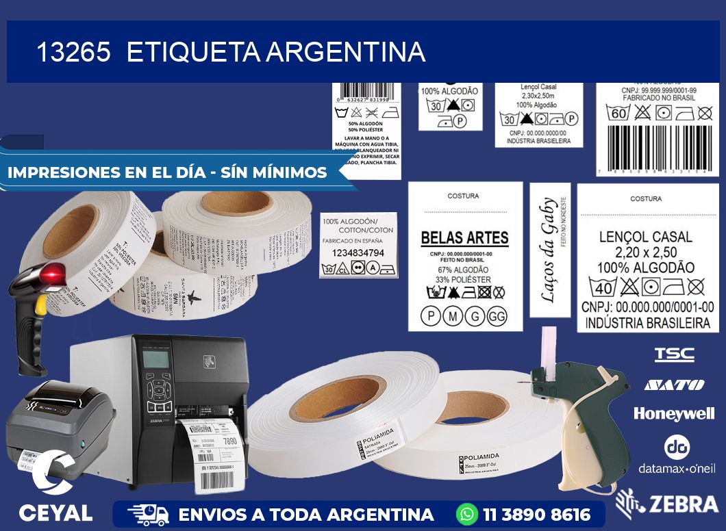 13265  ETIQUETA ARGENTINA