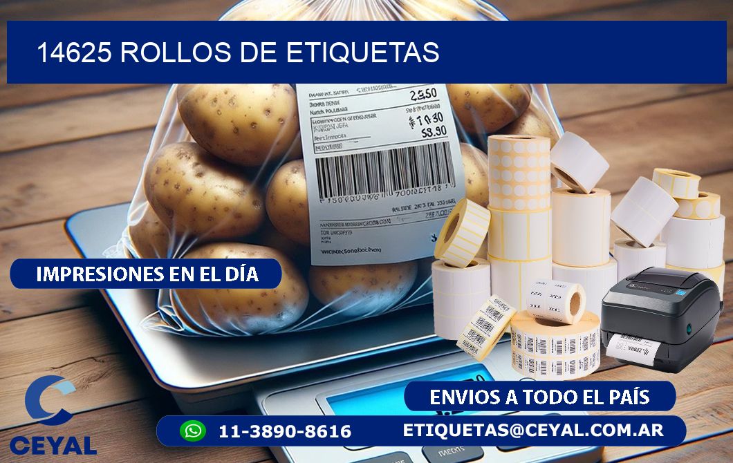 14625 ROLLOS DE ETIQUETAS