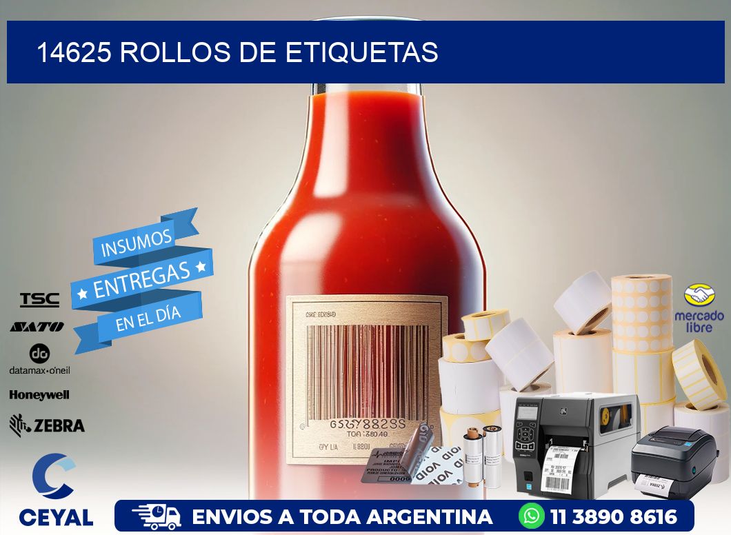 14625 ROLLOS DE ETIQUETAS