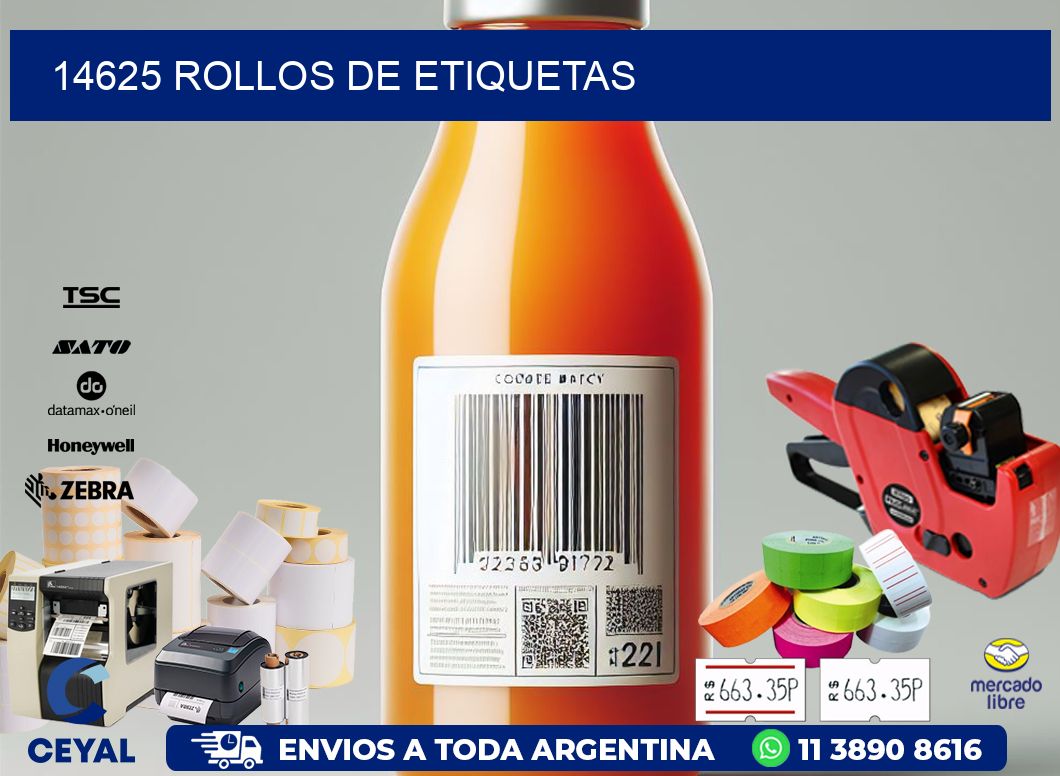 14625 ROLLOS DE ETIQUETAS