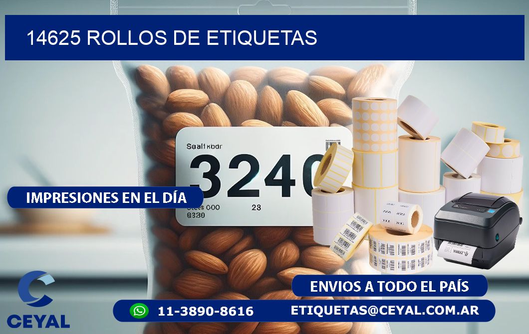 14625 ROLLOS DE ETIQUETAS