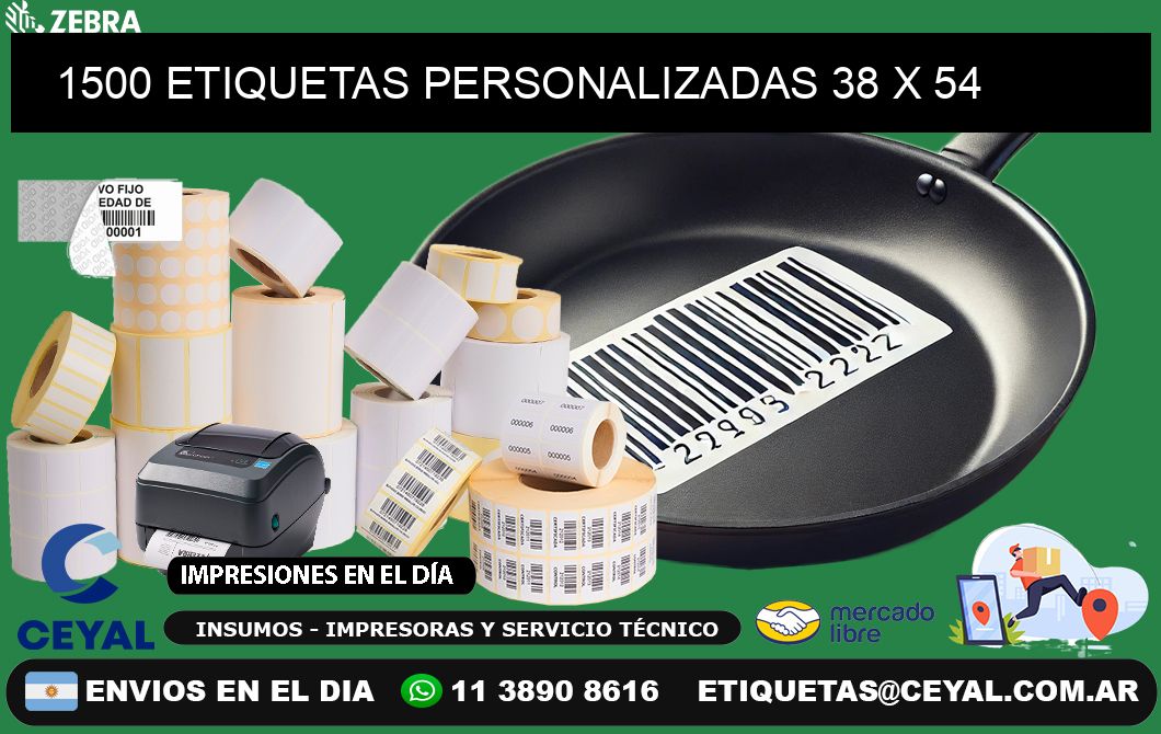 1500 ETIQUETAS PERSONALIZADAS 38 x 54