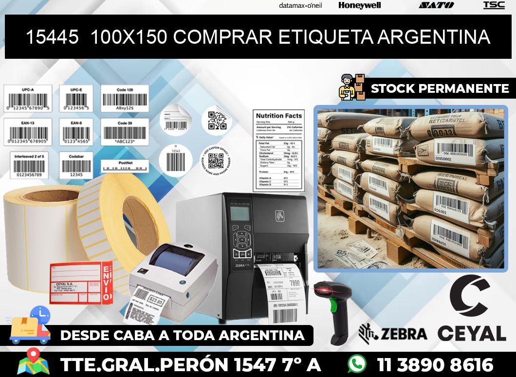 15445  100X150 COMPRAR ETIQUETA ARGENTINA