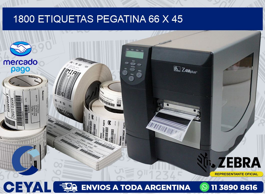 1800 ETIQUETAS PEGATINA 66 x 45