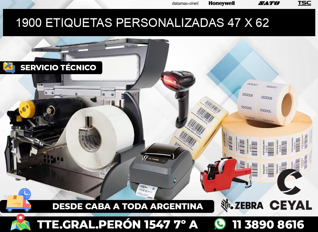 1900 ETIQUETAS PERSONALIZADAS 47 x 62