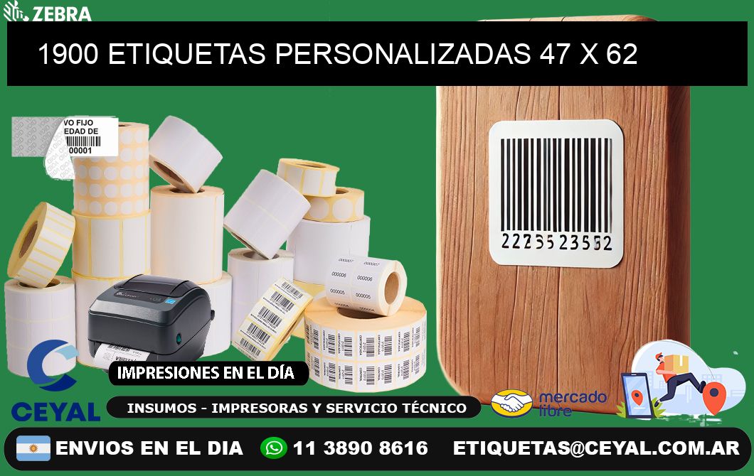 1900 ETIQUETAS PERSONALIZADAS 47 x 62