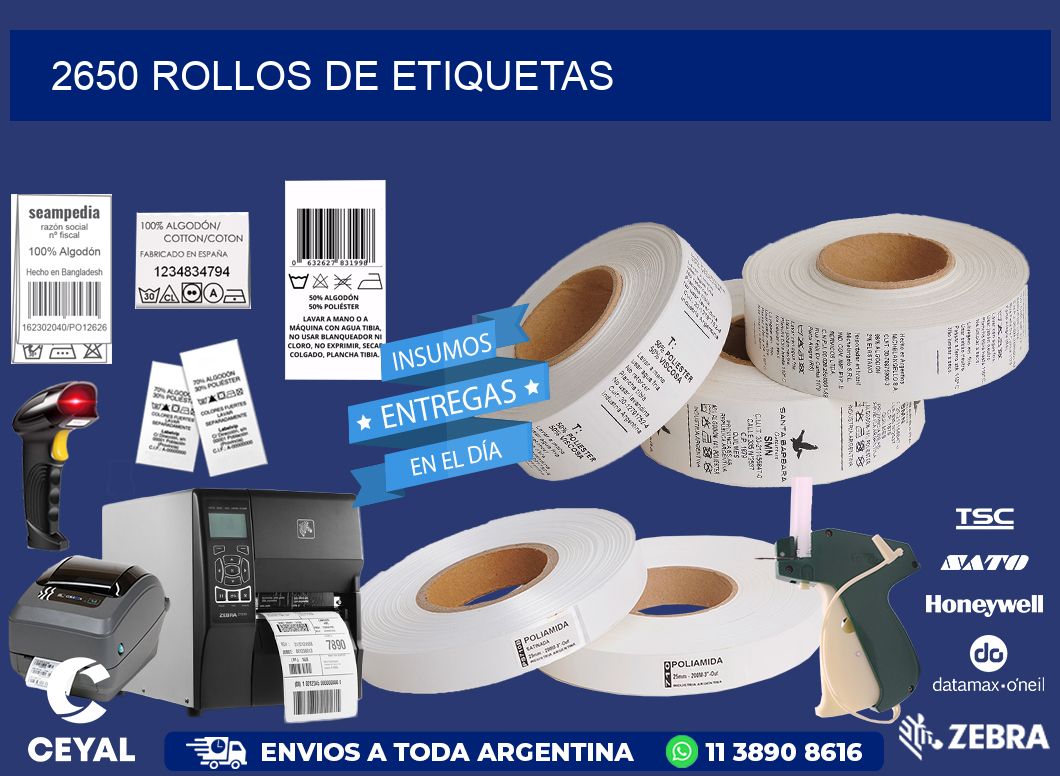 2650 ROLLOS DE ETIQUETAS