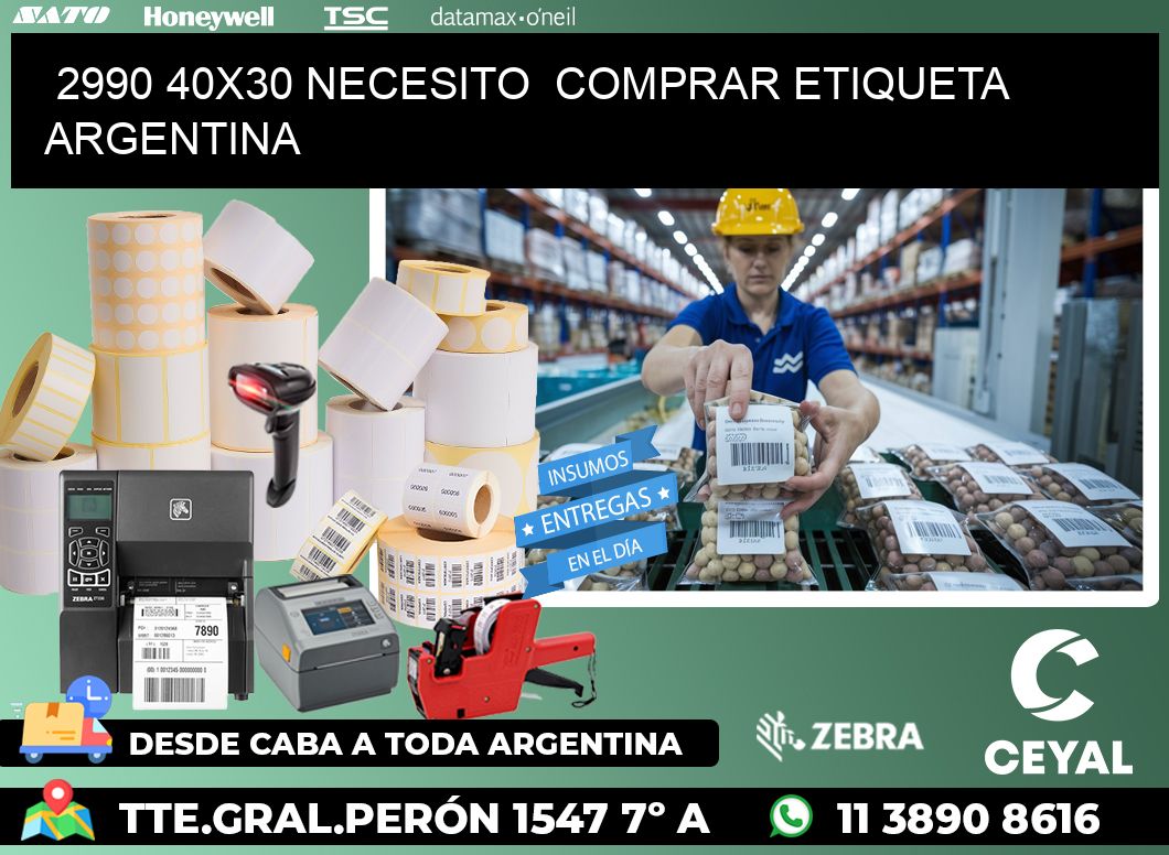 2990 40X30 NECESITO  COMPRAR ETIQUETA ARGENTINA