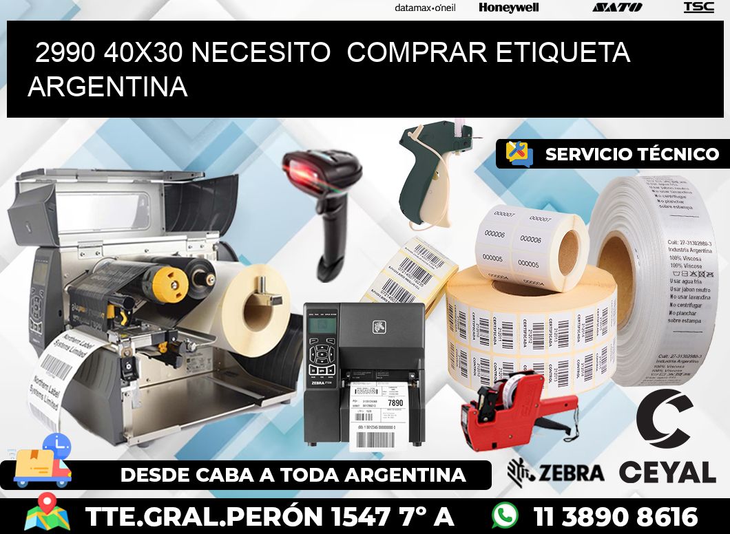 2990 40X30 NECESITO  COMPRAR ETIQUETA ARGENTINA