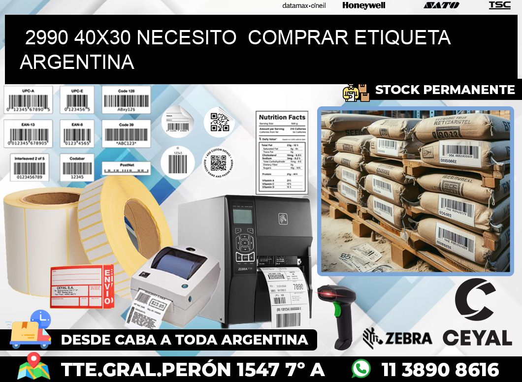 2990 40X30 NECESITO  COMPRAR ETIQUETA ARGENTINA