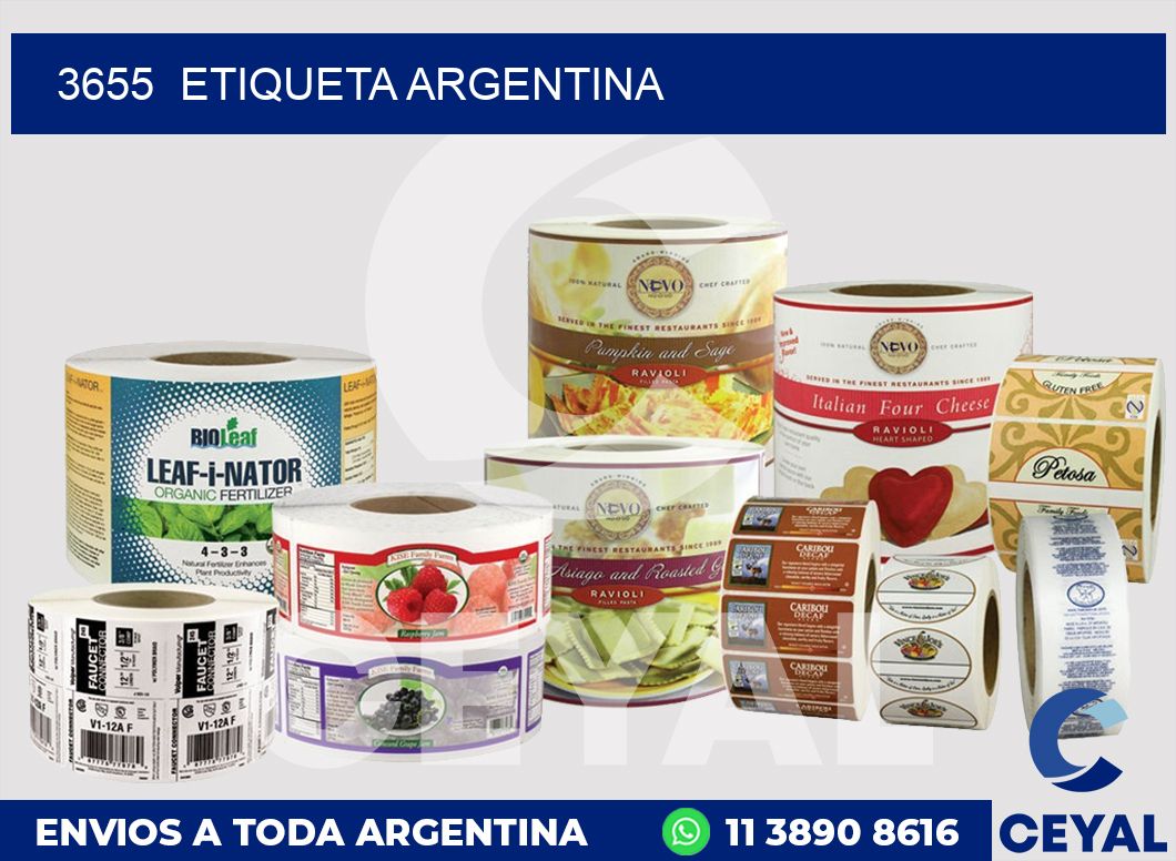 3655  ETIQUETA ARGENTINA