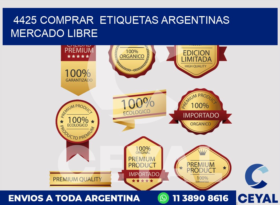 4425 COMPRAR  ETIQUETAS ARGENTINAS MERCADO LIBRE