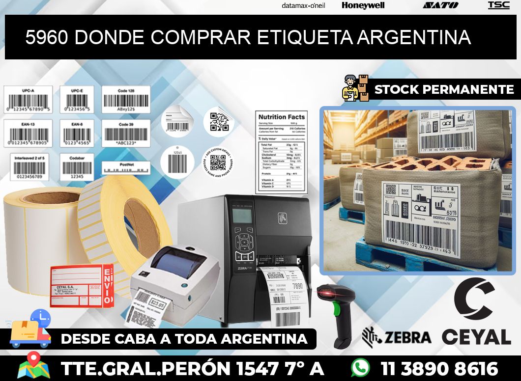 5960 DONDE COMPRAR ETIQUETA ARGENTINA