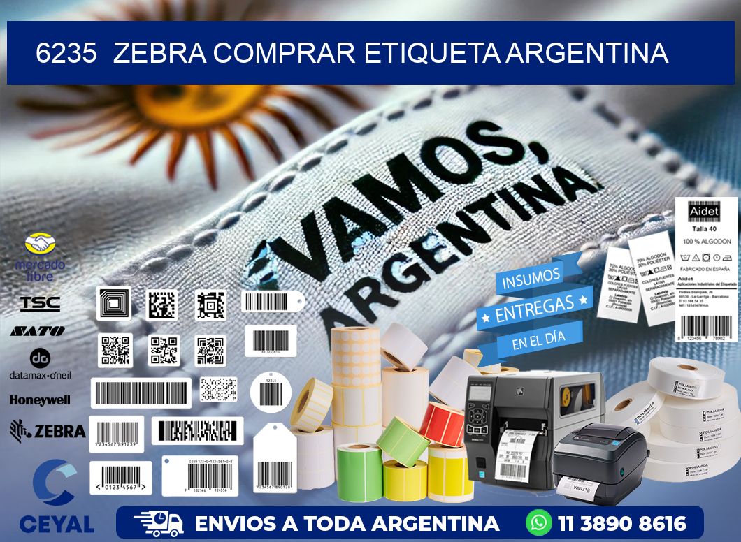 6235  ZEBRA COMPRAR ETIQUETA ARGENTINA