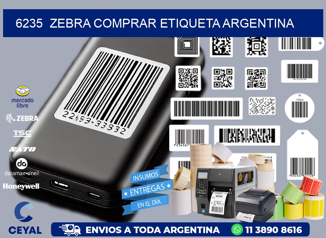 6235  ZEBRA COMPRAR ETIQUETA ARGENTINA