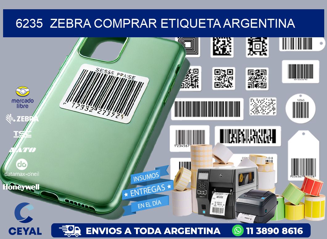 6235  ZEBRA COMPRAR ETIQUETA ARGENTINA