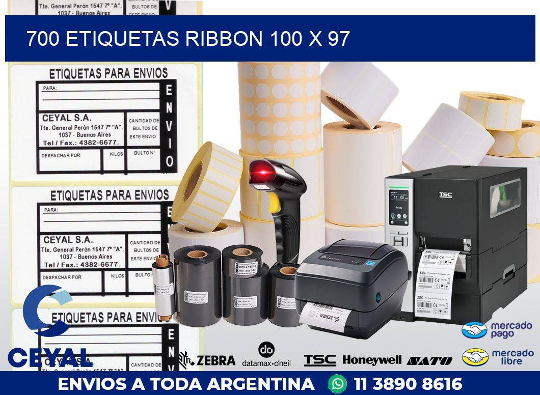 700 ETIQUETAS RIBBON 100 x 97