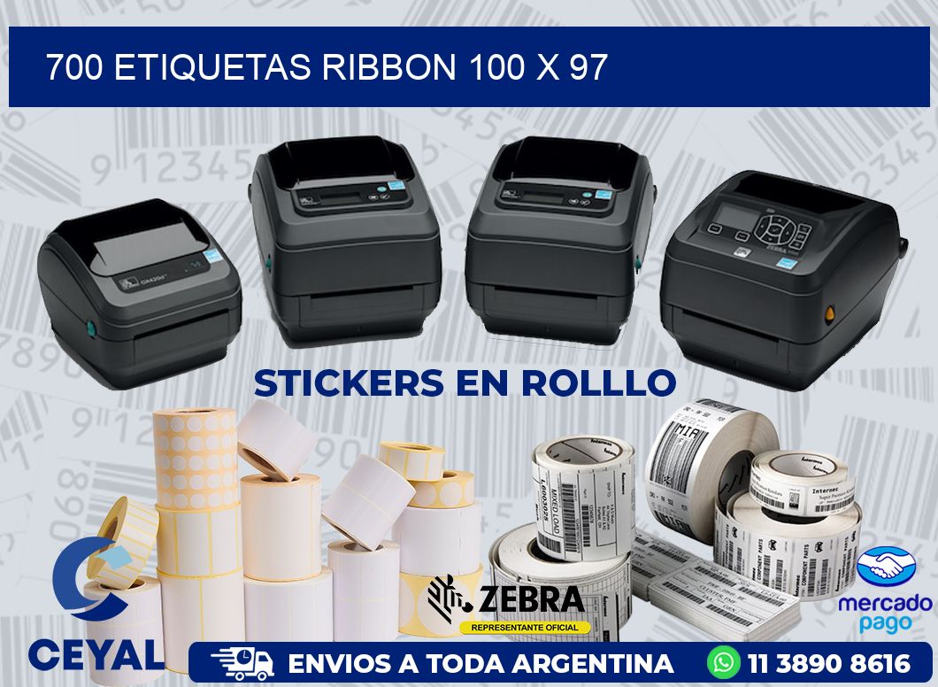 700 ETIQUETAS RIBBON 100 x 97