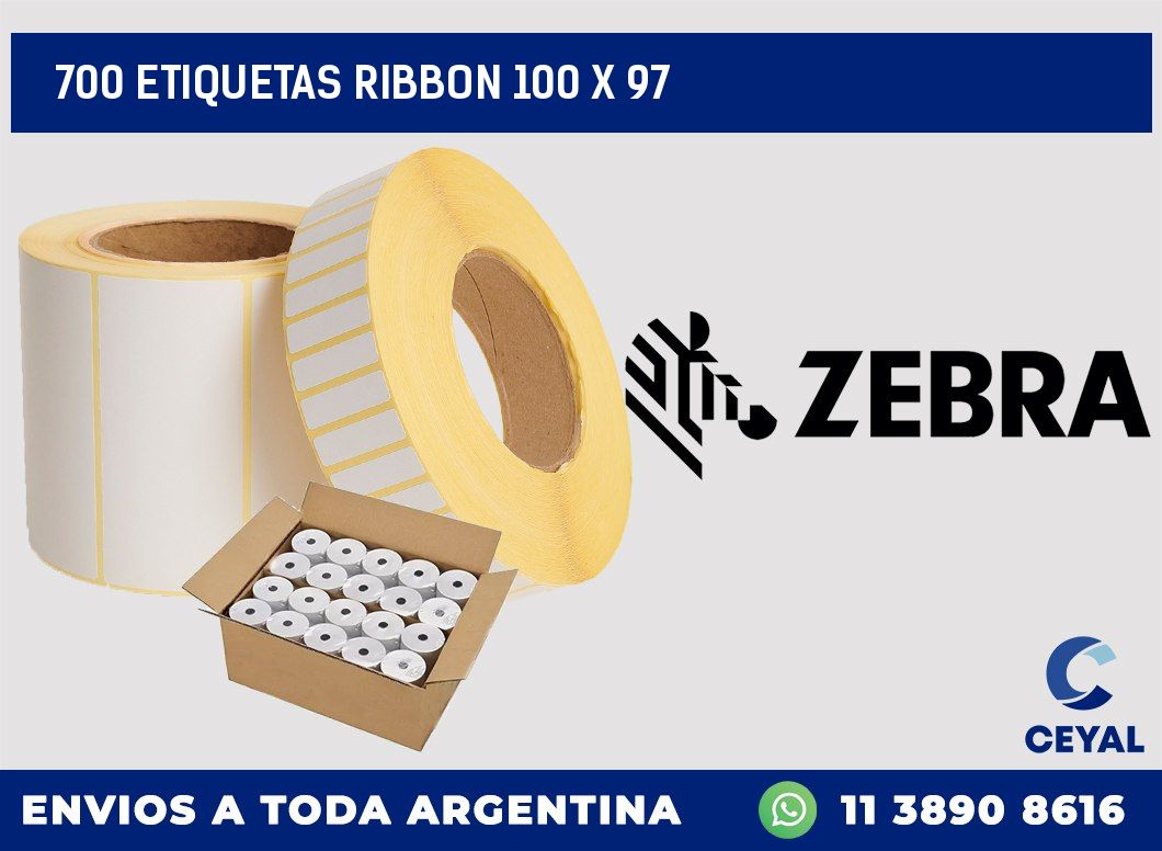 700 ETIQUETAS RIBBON 100 x 97