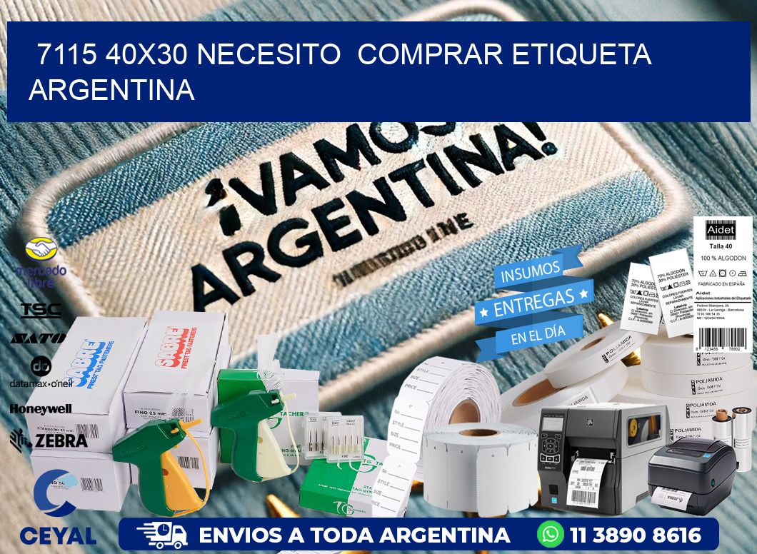 7115 40X30 NECESITO  COMPRAR ETIQUETA ARGENTINA