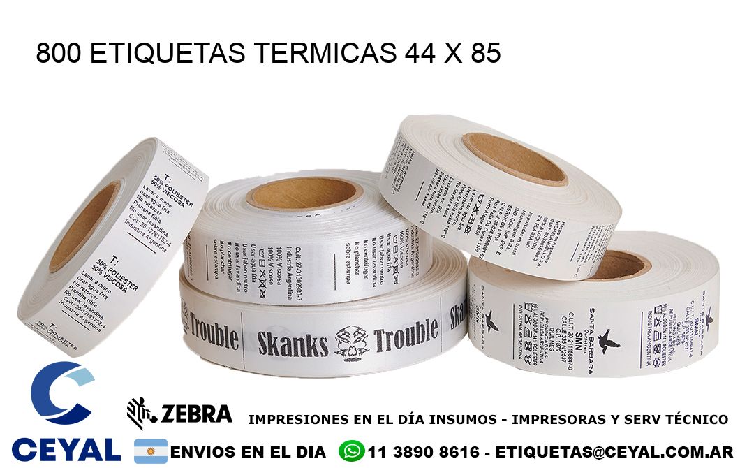 800 ETIQUETAS TERMICAS 44 x 85