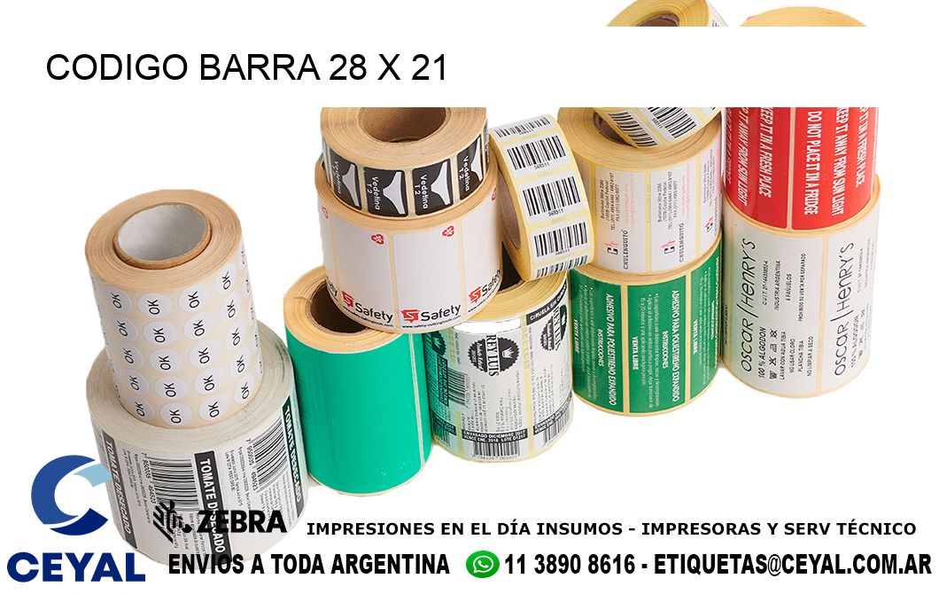 CODIGO BARRA 28 x 21