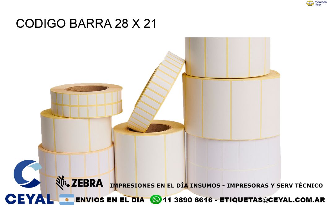 CODIGO BARRA 28 x 21