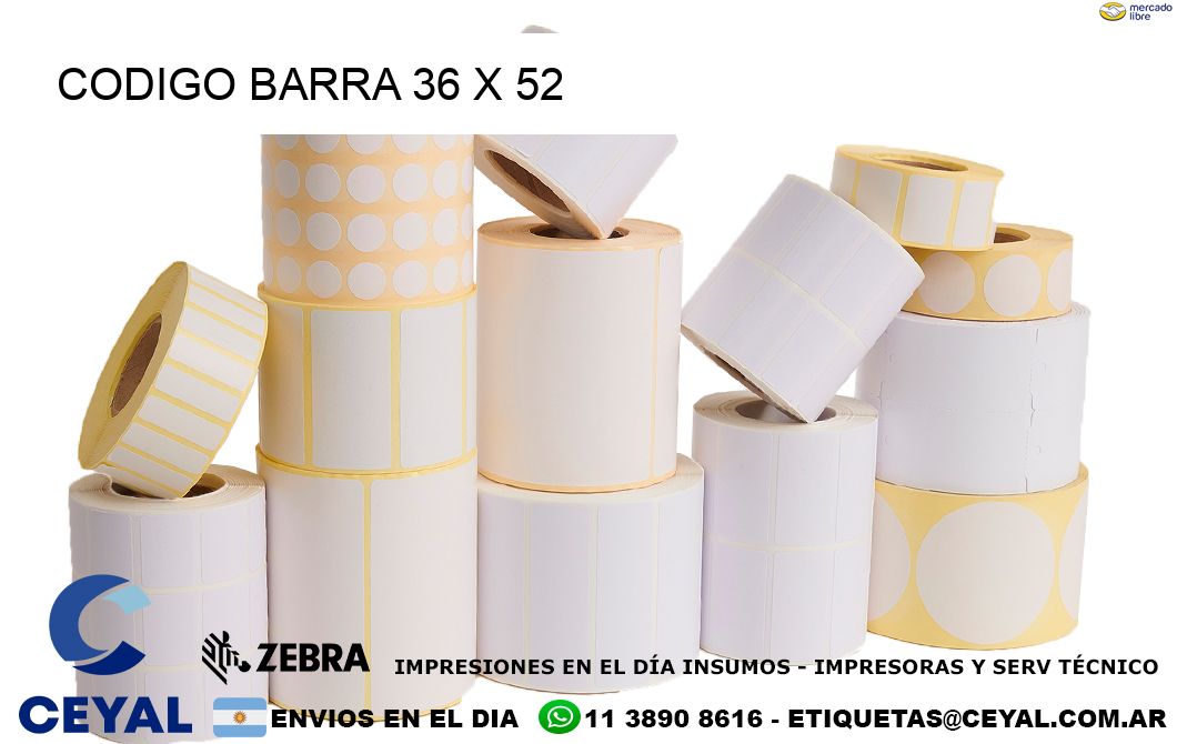 CODIGO BARRA 36 x 52