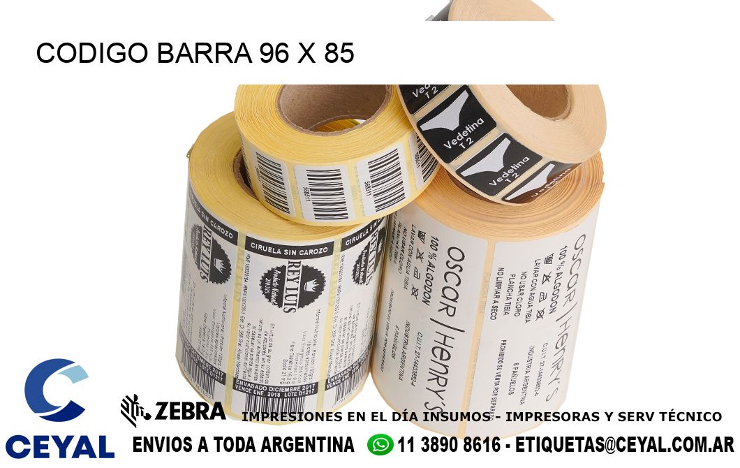 CODIGO BARRA 96 x 85