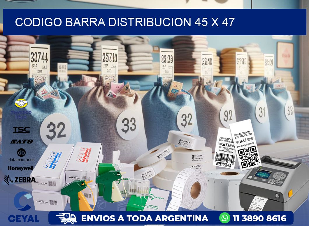 CODIGO BARRA DISTRIBUCION 45 x 47
