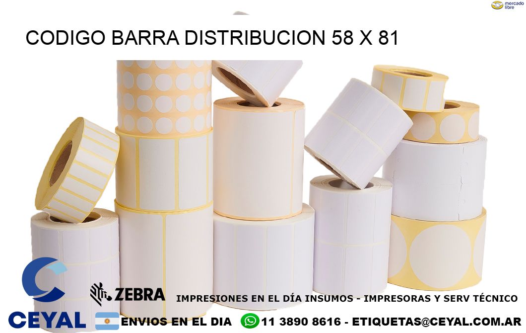 CODIGO BARRA DISTRIBUCION 58 x 81