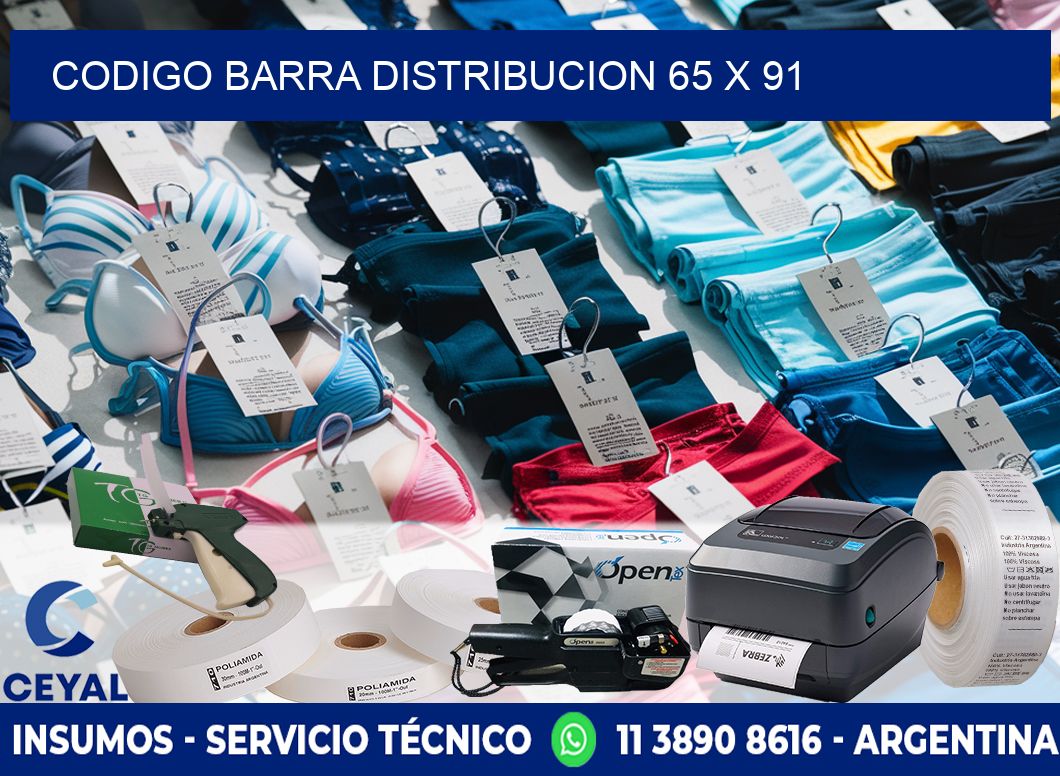 CODIGO BARRA DISTRIBUCION 65 x 91