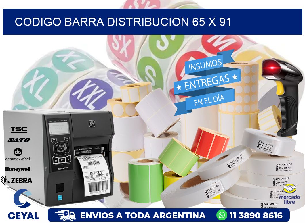 CODIGO BARRA DISTRIBUCION 65 x 91