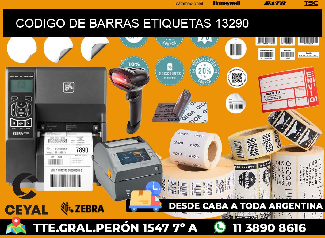 CODIGO DE BARRAS ETIQUETAS 13290