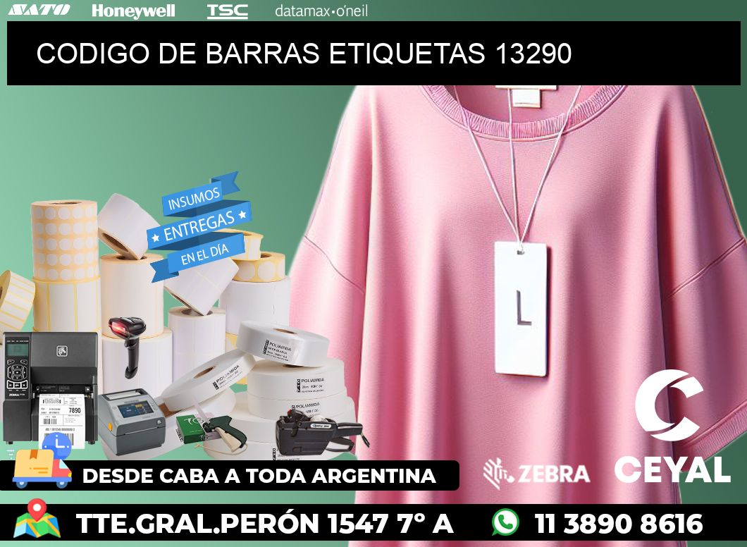 CODIGO DE BARRAS ETIQUETAS 13290