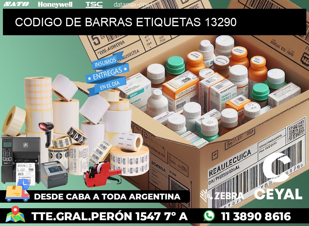 CODIGO DE BARRAS ETIQUETAS 13290